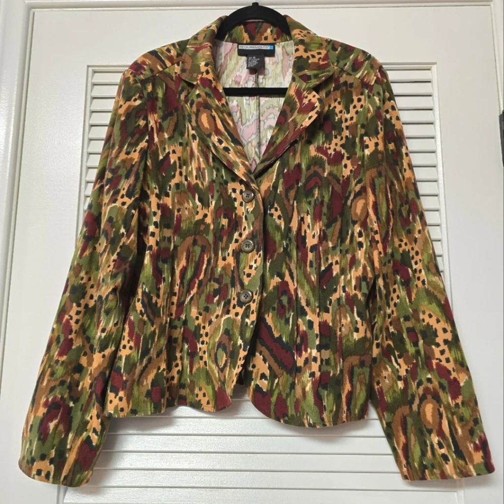 Requirements - (Plus-Size) Retro Colourful Business Casual Office Blazer Jacket